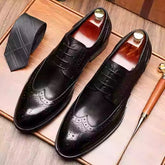 Men's British Pointed Toe Business Formal Wear Wedding Shoes